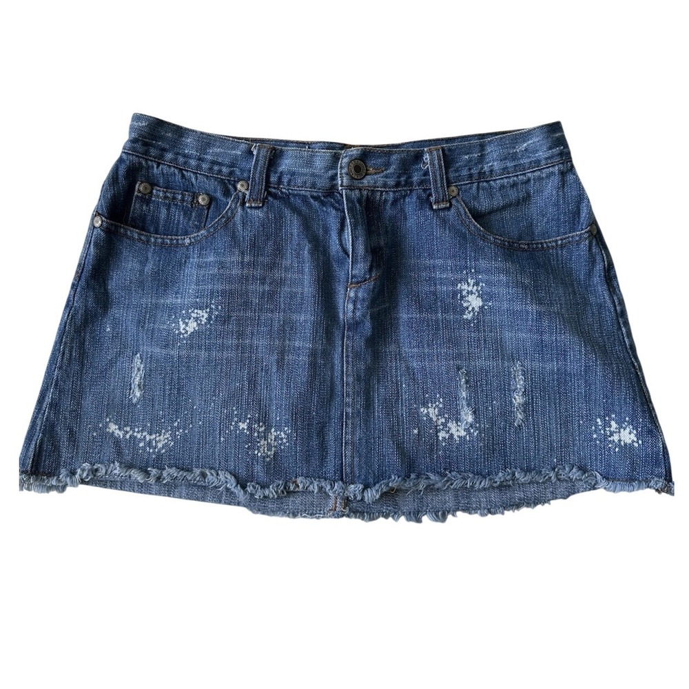 Wet Seal 2000s Y2K‎ Low Rise Denim Distressed White Wash Size Small Bratz Hilton